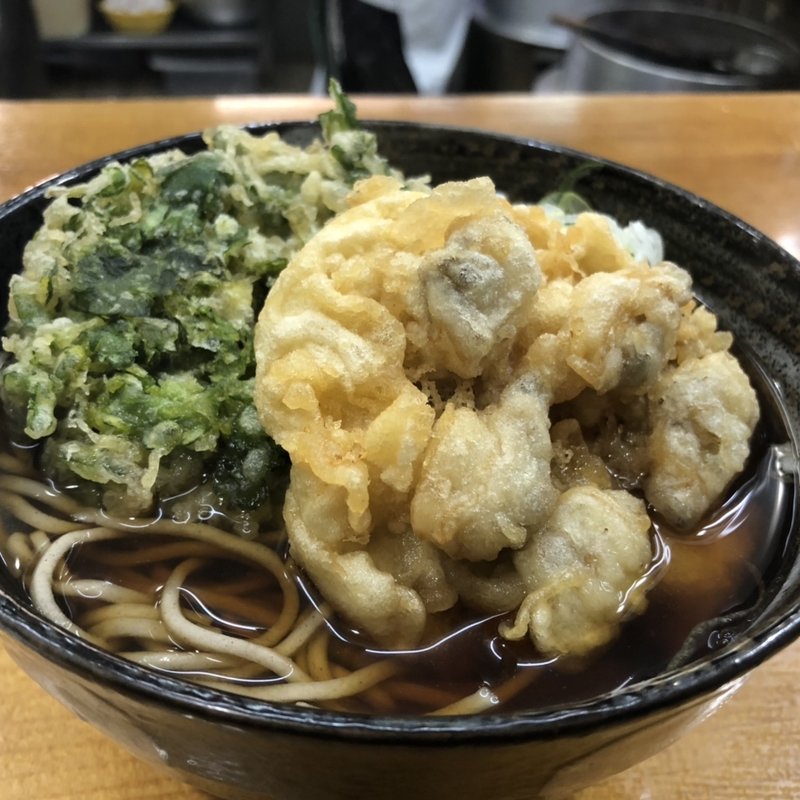 あさりのかき揚げ＋春菊天(二葉 （ふたば）)