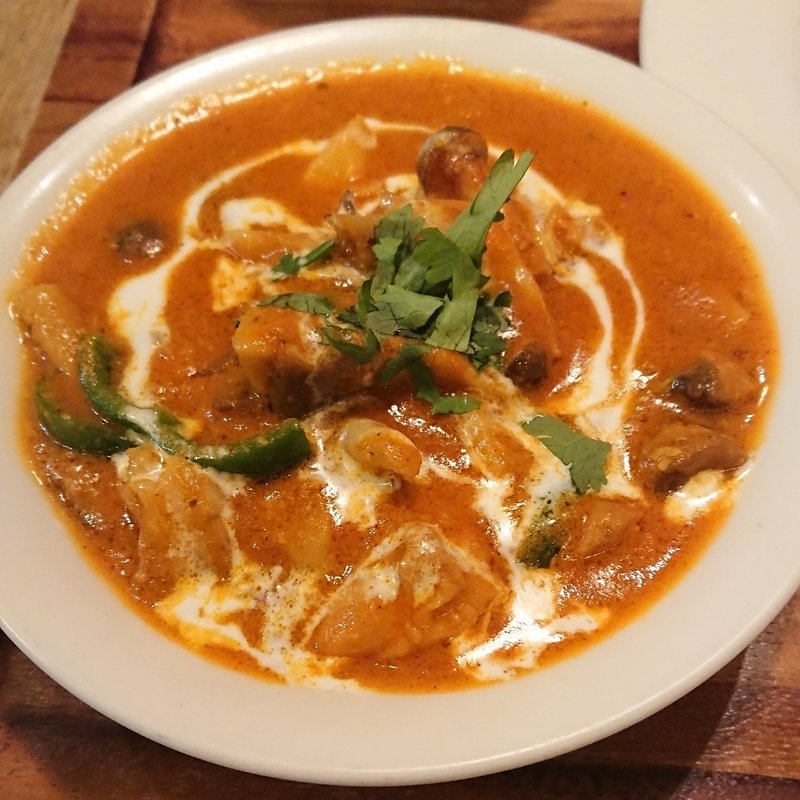 チキンときのこのカレー(Tandori Lunch)(インド料理 アクバル あざみ野店)