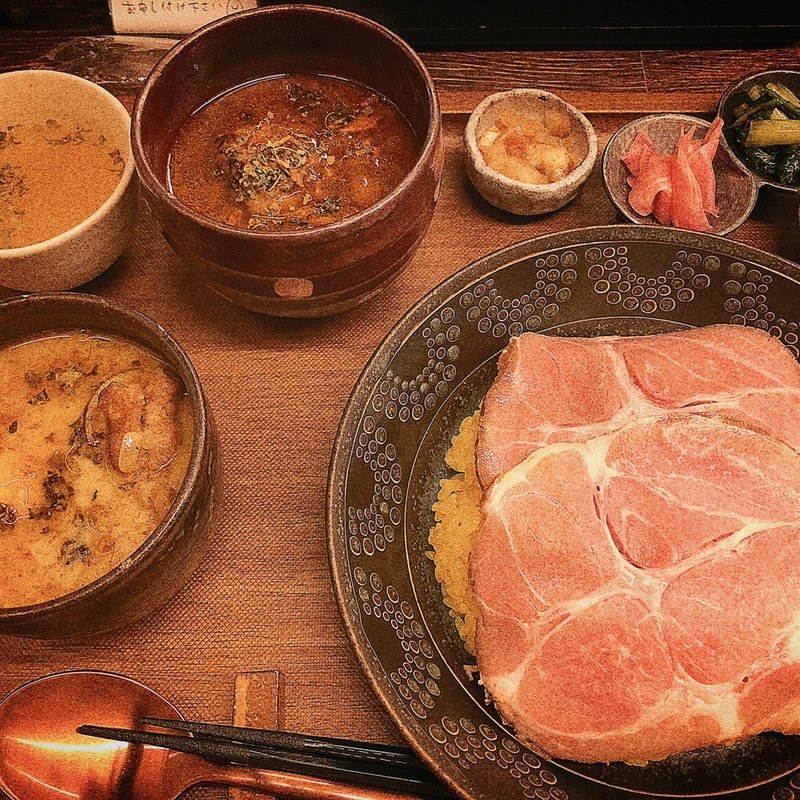 2種出汁定食(お出汁とスパイス魁エレクトロ二カレー)