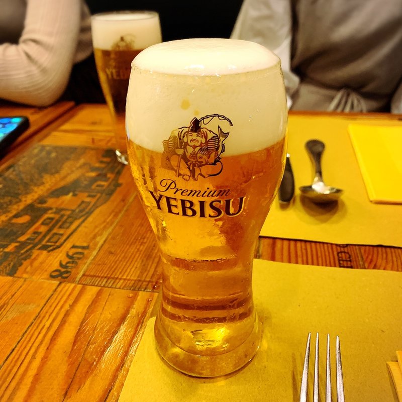 エビス生ビール(ピッツェリアパーレンテッシ)