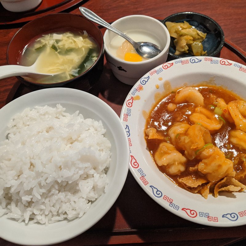 芝えびのチリソース煮(華香楼 （カコウロウ）)