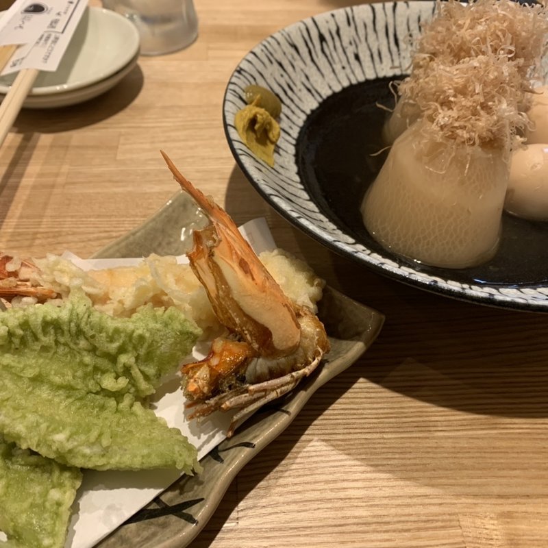 おでんと天ぷら(天ぷら・割鮮酒処 へそ京都店)