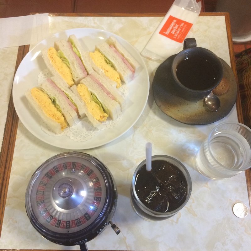 玉子、ハムサンドイッチ(はまの屋パーラー)