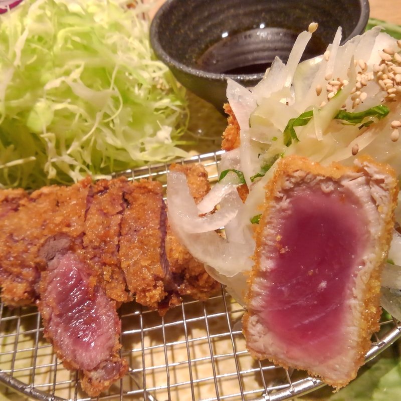 鰹カツ&牛カツ膳(牛カツ京都勝牛 渋谷道玄坂店)