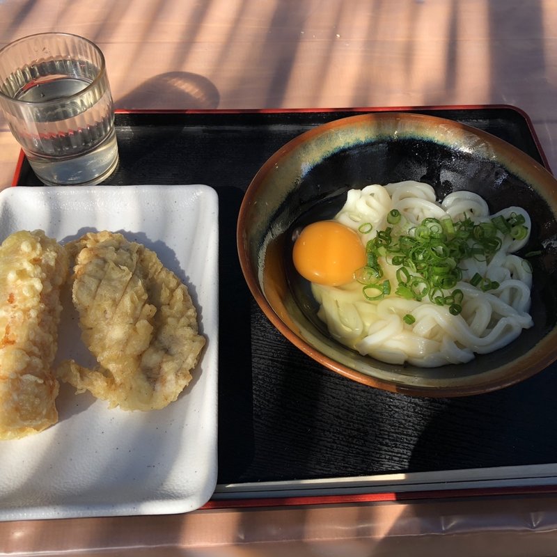 釜玉うどん小(白川うどん （しらかわうどん）)