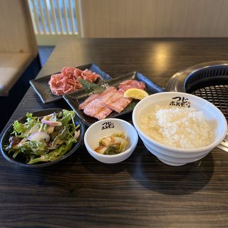 塩タンと和牛カルビ焼肉定食(つじホルモン 錦店 )