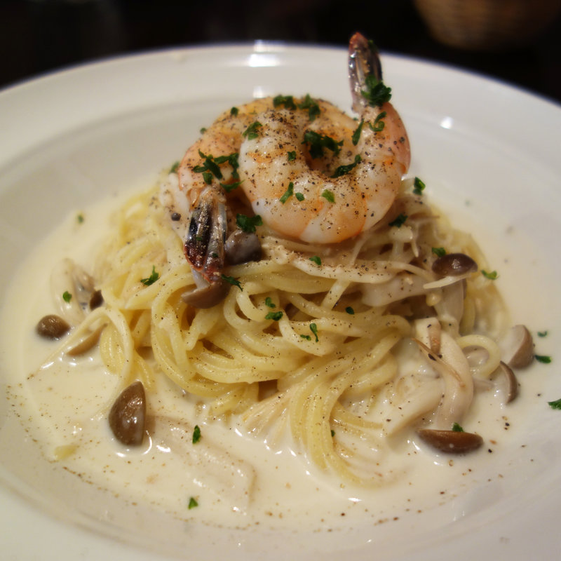 えびときのこのクリームソース(ヴェルドゥーラ)