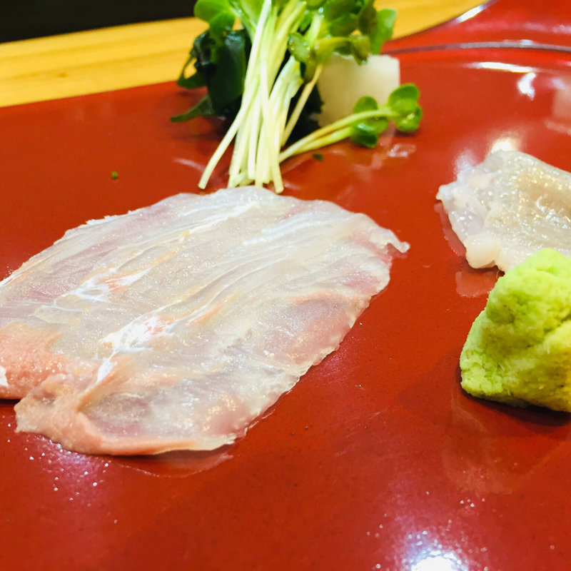 真鯛と平目の縁側(鮨まぁさ)