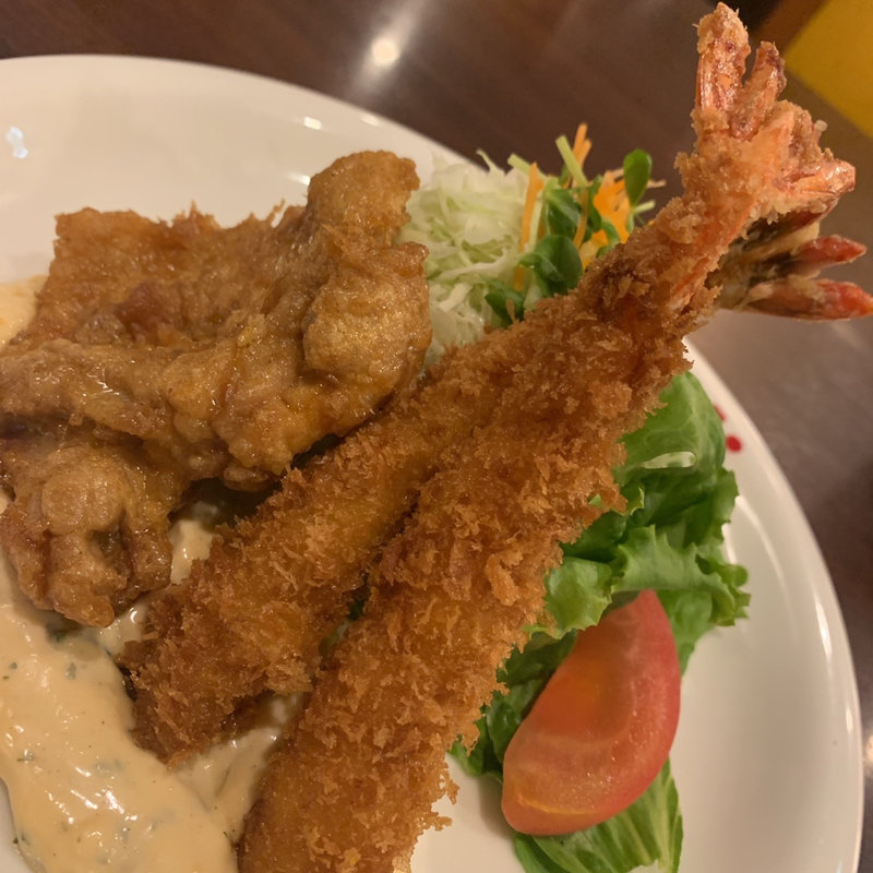 チキン南蛮と海老フライ定食(おぐら 本店 （おぐら）)