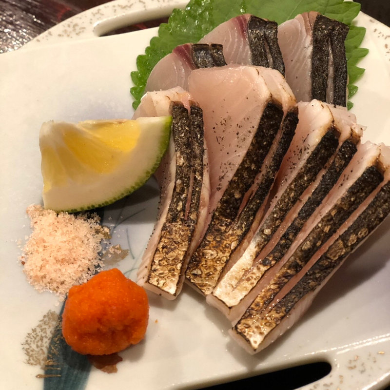 本サワラ炙り刺し(ぶんご)