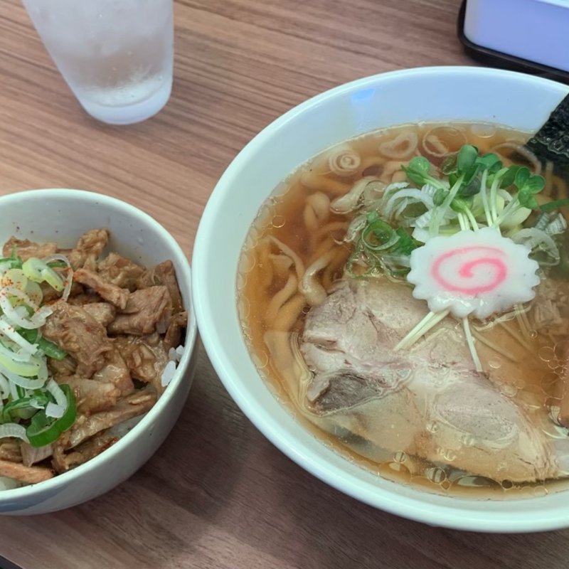 特製煮干し中華　& 豚飯(司奈そば 七七三 成田参道本店)