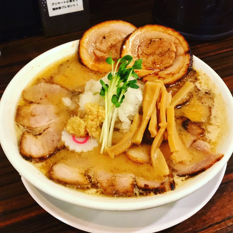 肉そば 味噌(魁 肉盛りつけ麺 六代目 けいすけ 湯島店)