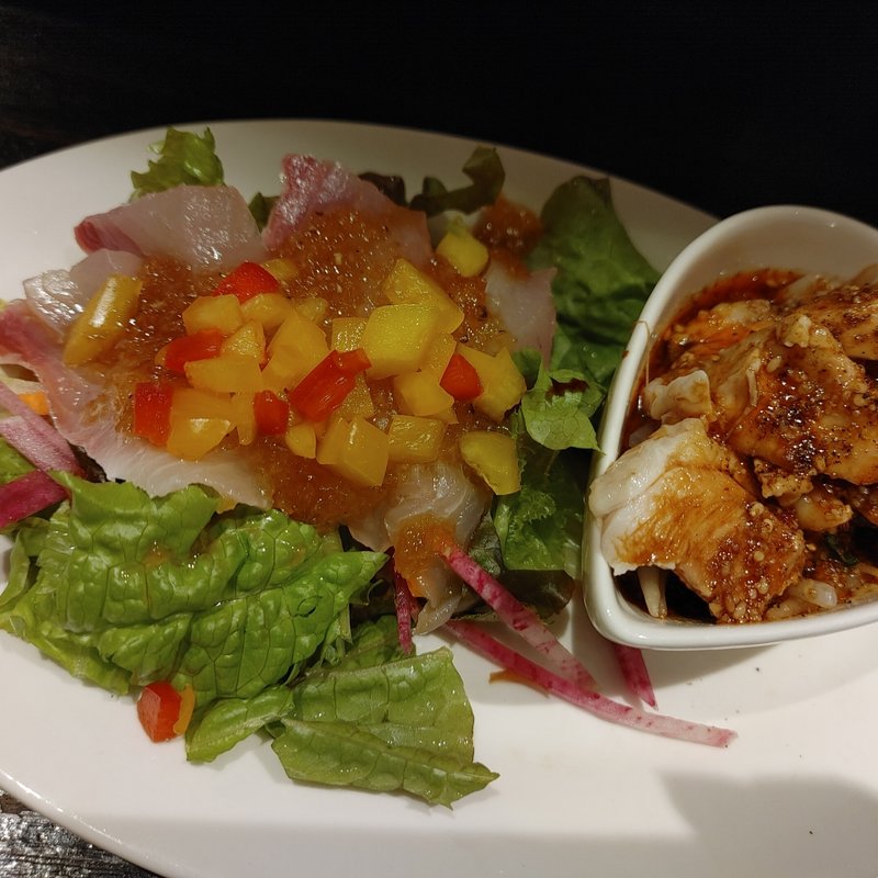 ヒラマサのカルパッチョ　よだれ鶏(otri)