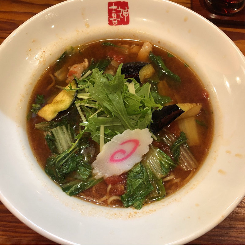 トマトラーメン(河内らーめん 喜神 アリオ八尾店)