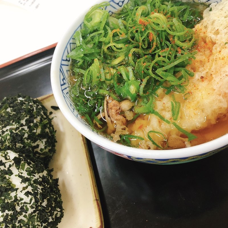 肉天うどん　わかめおにぎり(どんどん ゆめタウン大竹店 )