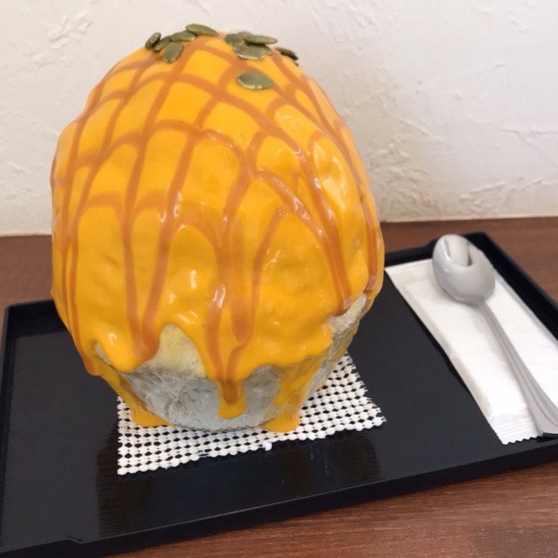 パンプキンクリームキャラメル(かき氷　はるかふぇ)