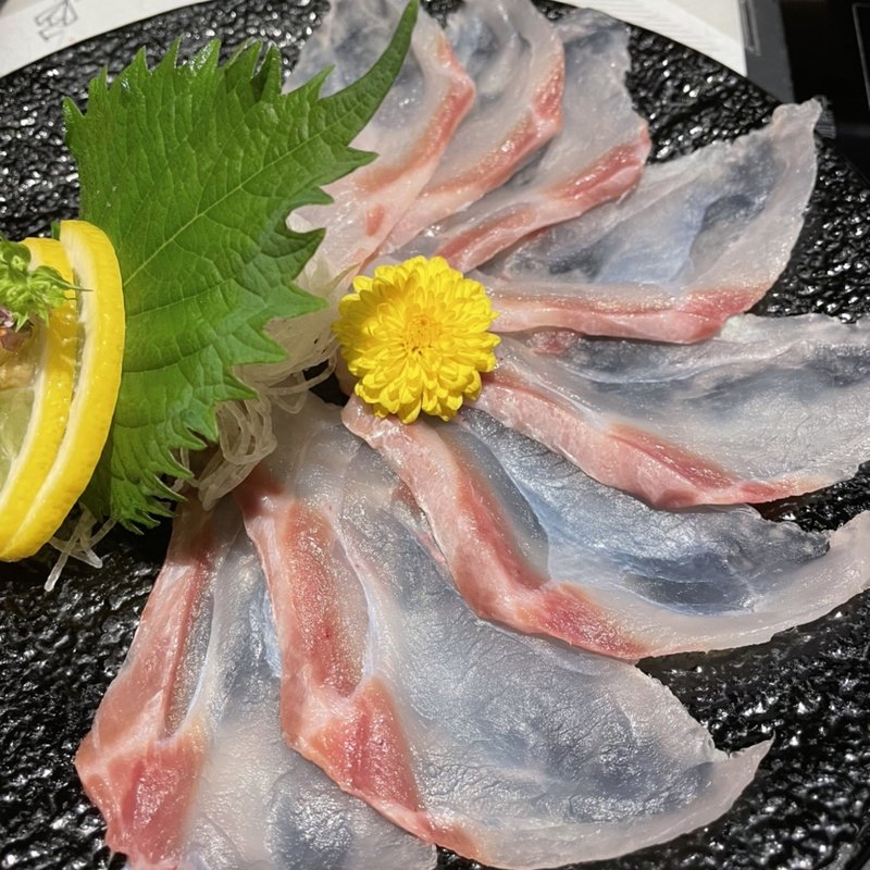 クエタマ薄造り(近畿大学水産研究所 グランフロント大阪店)