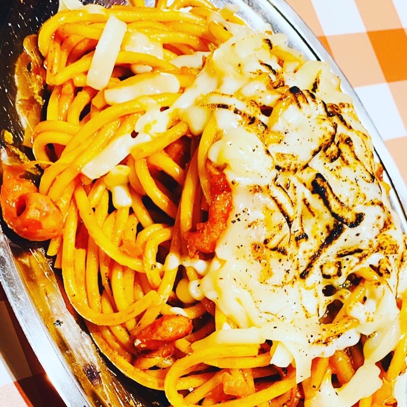 ナポリタンチーズ(スパゲティーのパンチョ)