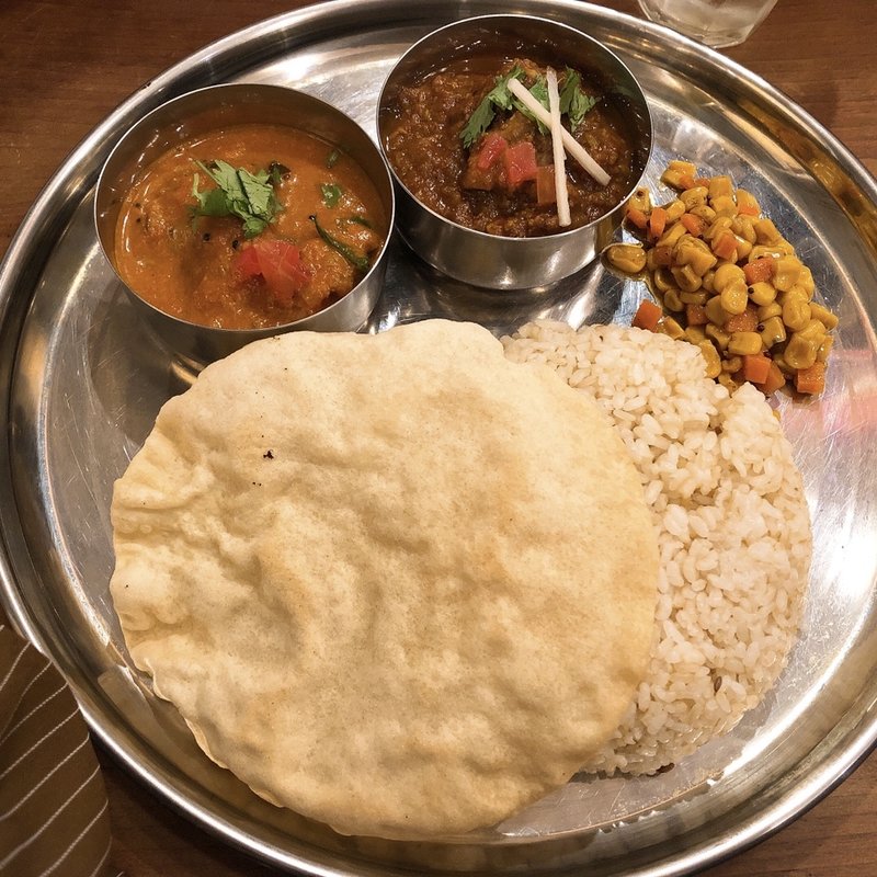 ダブルカリー(レインボウスパイス食堂 かぶと)