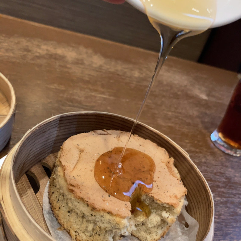 ほうじ茶の蒸籠蒸しシフォン(バーミヤン 相模原千代田店)