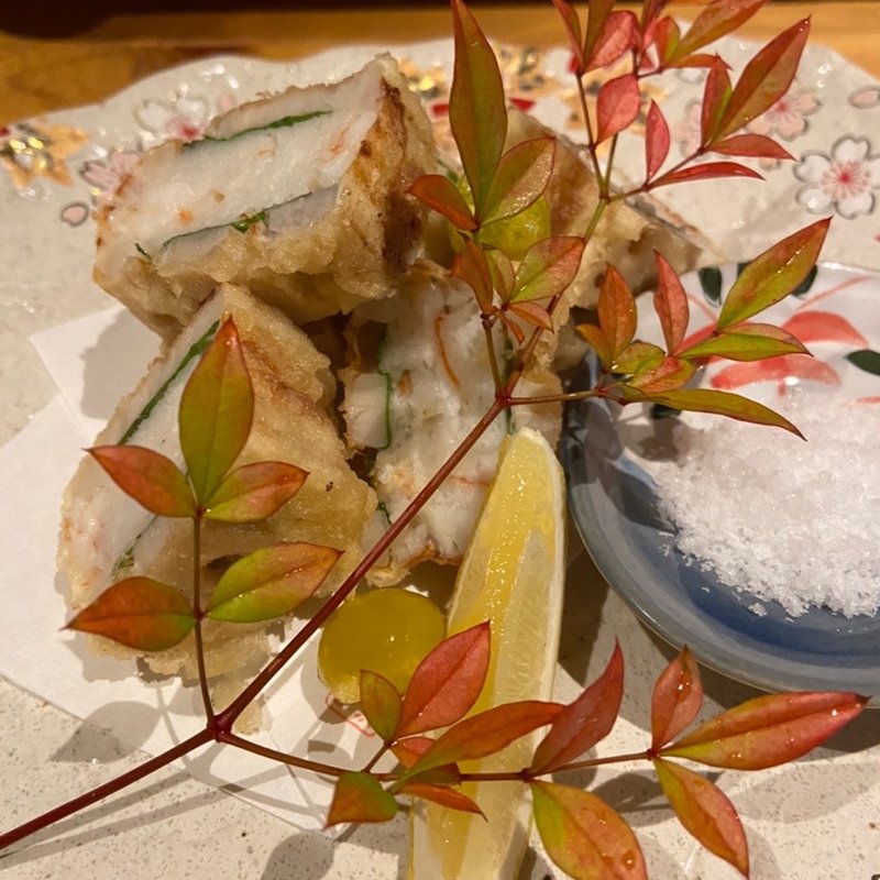 蓮根と海老の挟み揚げ(吟波 )