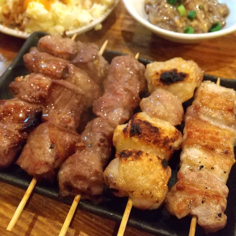 串焼きおまかせ5本(ホルモンきんたろー)