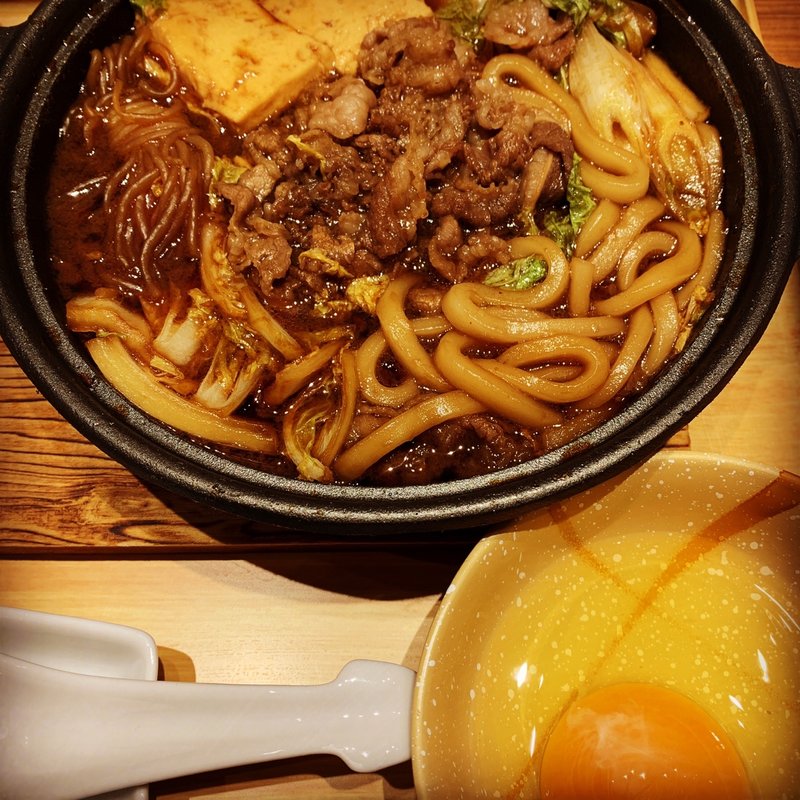 すき焼き定食(やよい軒 堂山店)