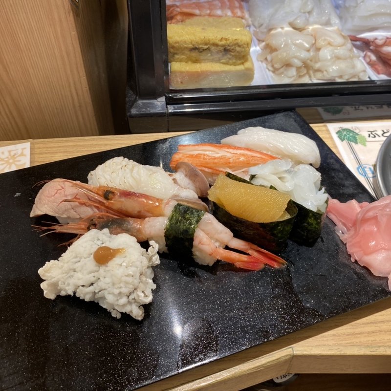 ランチセット(立ち食い寿司＆牡蠣･ワイン すしまる 天王寺MIO店)