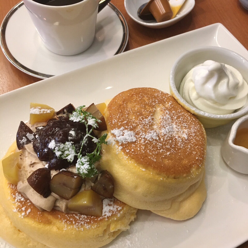 和栗エスプーマのホットケーキ(茶寮 煉)