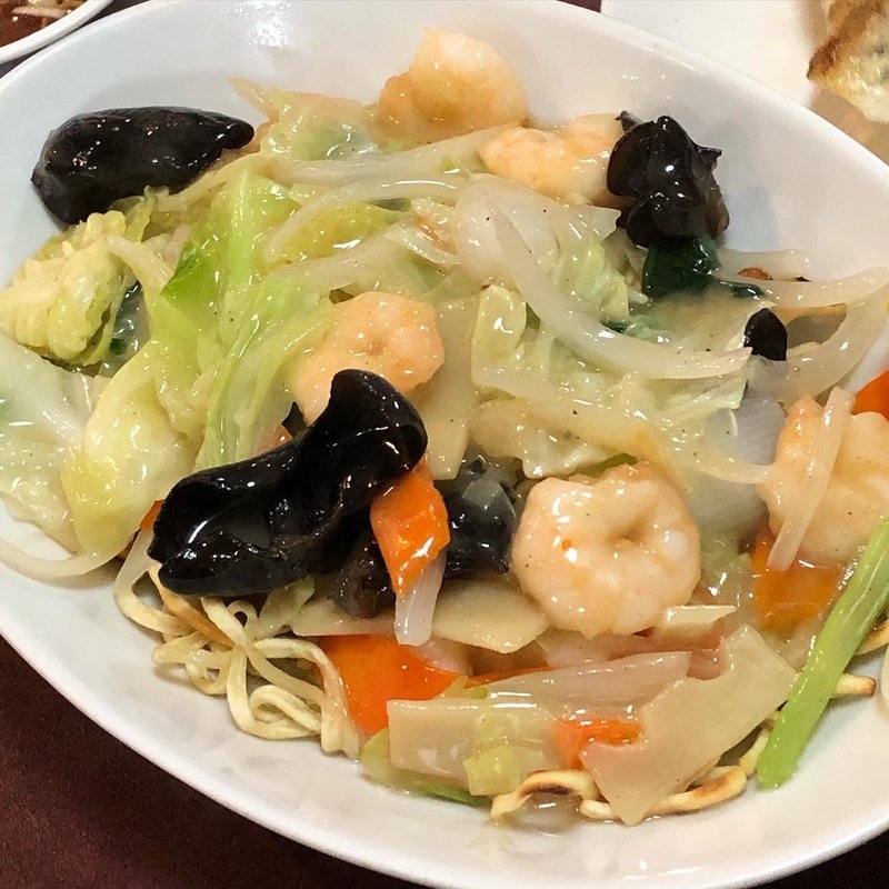 海老焼きそば(大龍飯店)