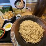 冷たい蕎麦とかき揚げ丼