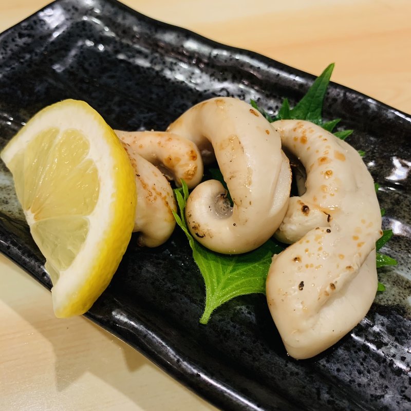 焼き白子(ふぐとすっぽん料理のお店 魚がし 浅草)