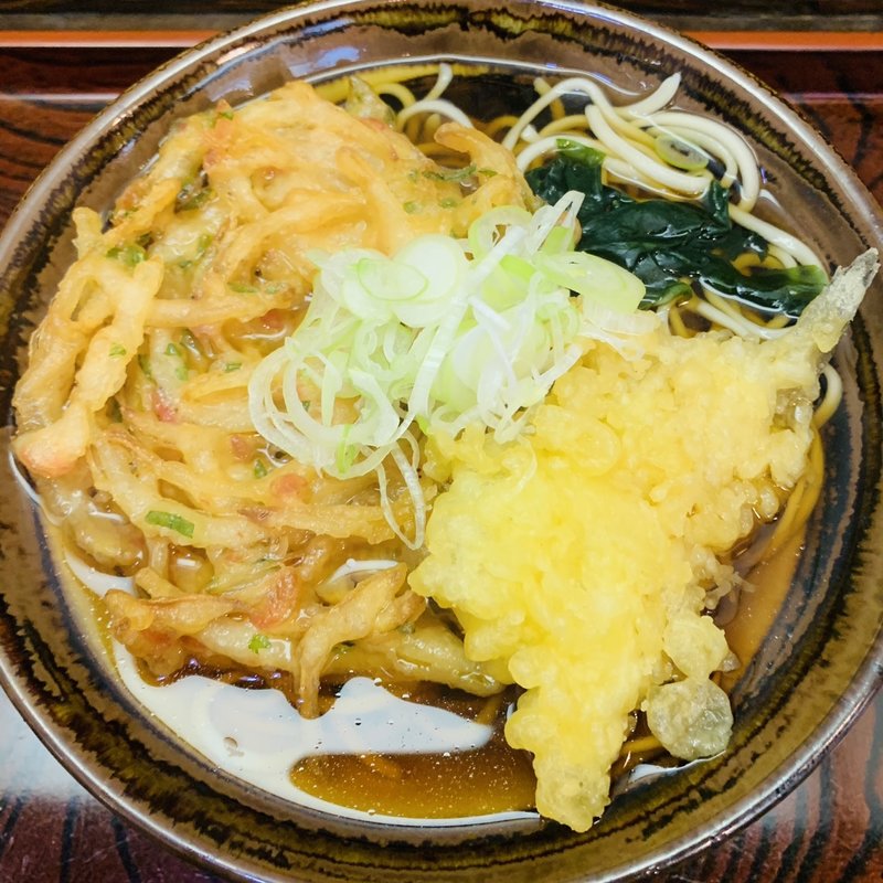 かき揚げ天+はぜ天そば(そば処 はるな )