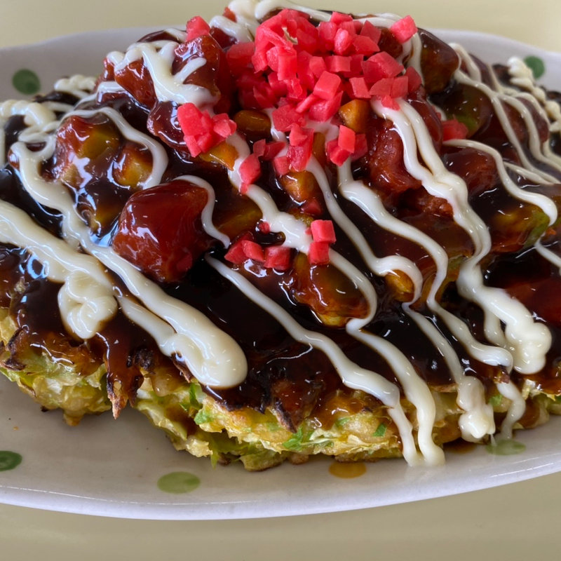 アボカドトマトのお好み焼き(蛸焼 光丸屋)