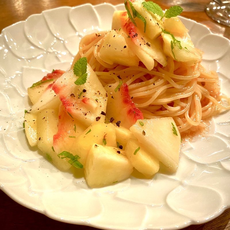 白根白桃の冷製パスタ(コノ花まひろ )