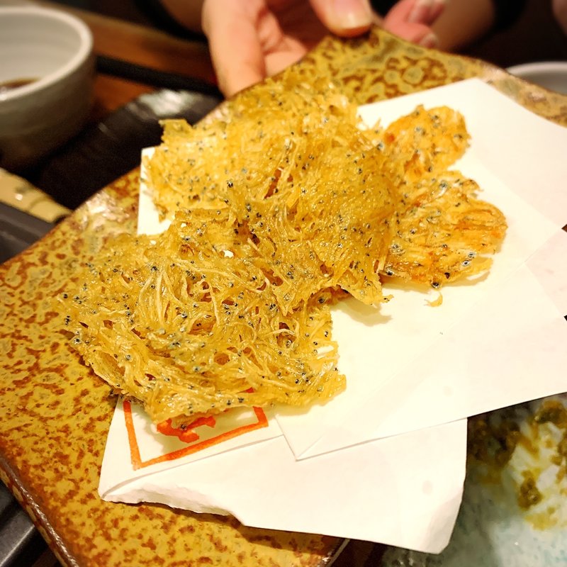 タタミいわしのパリパリ揚げ(琉球しゃぶしゃぶ 豊)