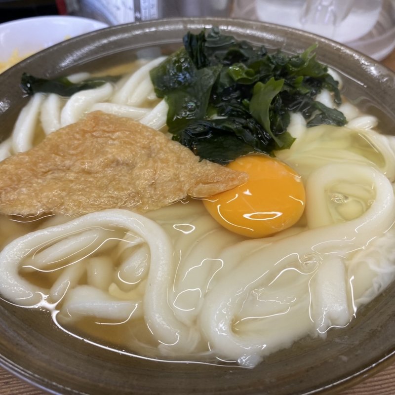 玉子うどん(牧のうどん 早良重留店)