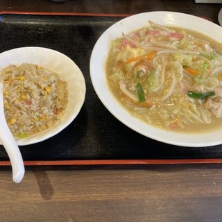 あんかけちゃんぽんミニチャーハンセット(中華料理 你好（ニイハオ）)