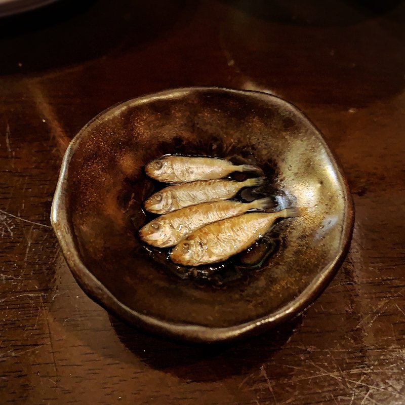 スクガラスの塩漬け(旬菜処びいどろ)