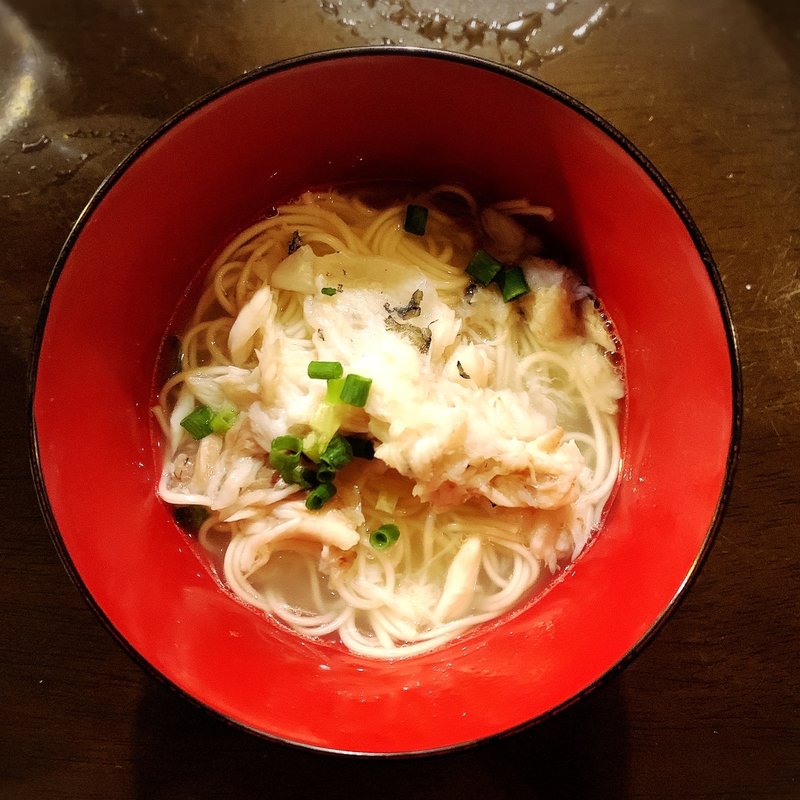 ミーバイの塩出汁ソーメン汁(旬菜処びいどろ)