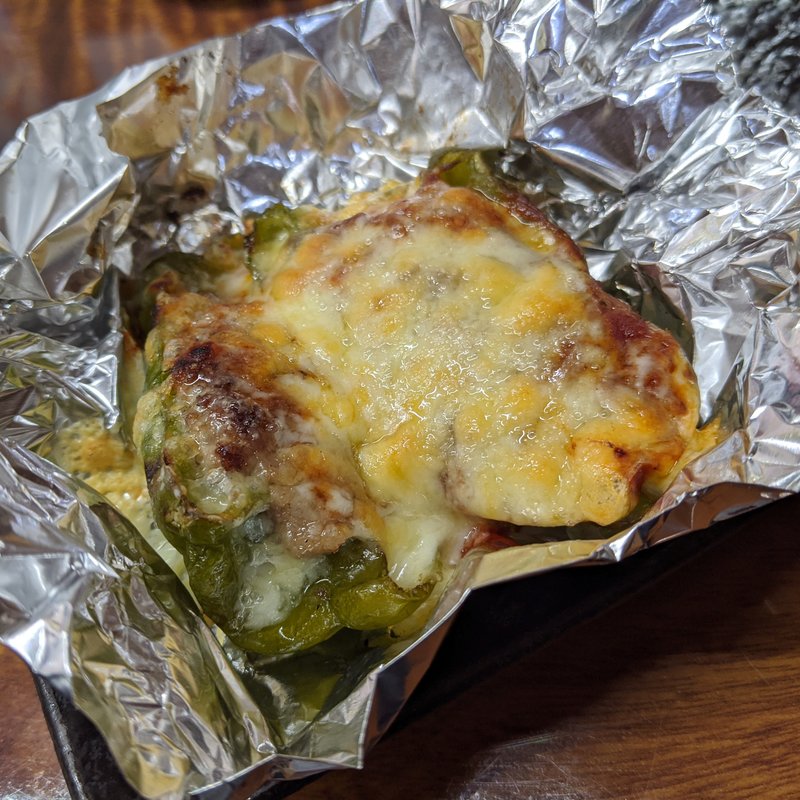 ピーマン肉詰め焼き(永楽食堂 )