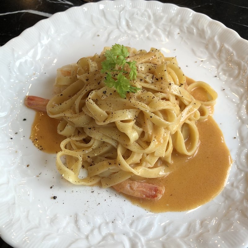 エビクリームパスタ(紅茶と英国菓子の店 CHATSWORTH(チャッツワース))