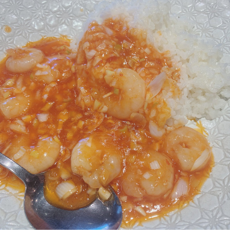 エビチリかけごはん(梅蘭 豊島区新庁舎店)