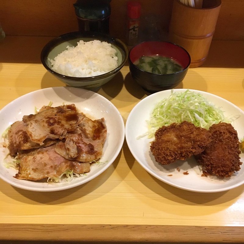 生姜焼き・ヒレカツランチ(きっちん　浜家 )