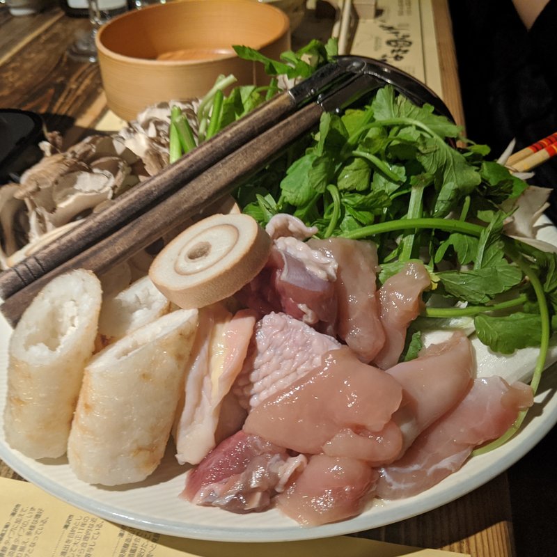 比内地鶏のきりたんぽ鍋(なまはげ 銀座店)