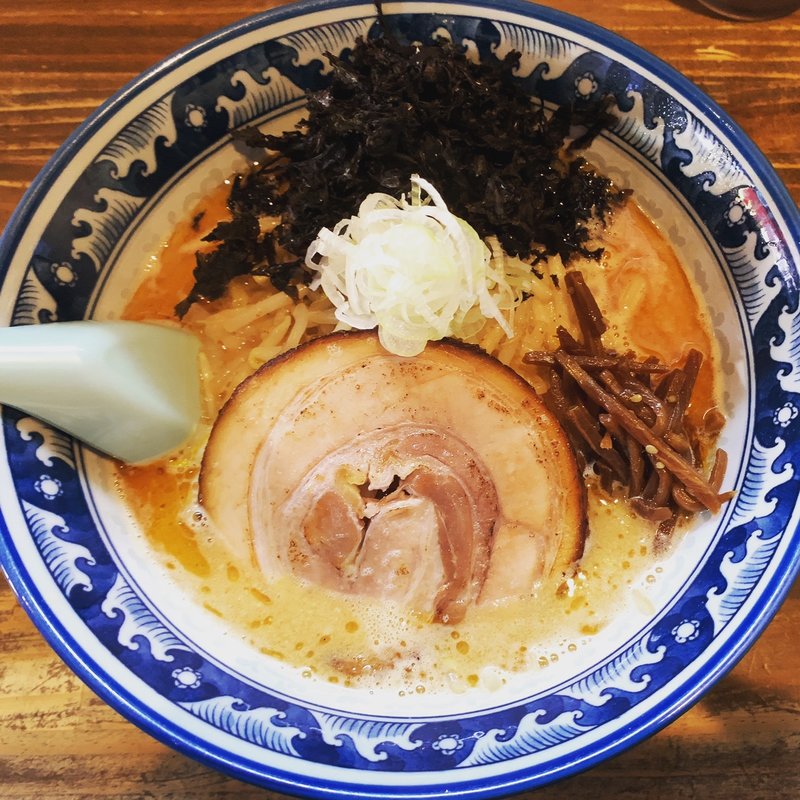 海老味噌らーめん　トッピング岩海苔(麺や樽座 子安町店)