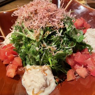 京京水菜と九条葱の湯葉サラダ(WWW. W （フォーダブリュー）)