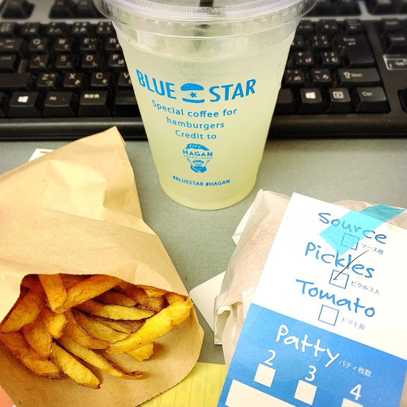 チーズバーガーセット(BLUE STAR BURGER 中目黒店)