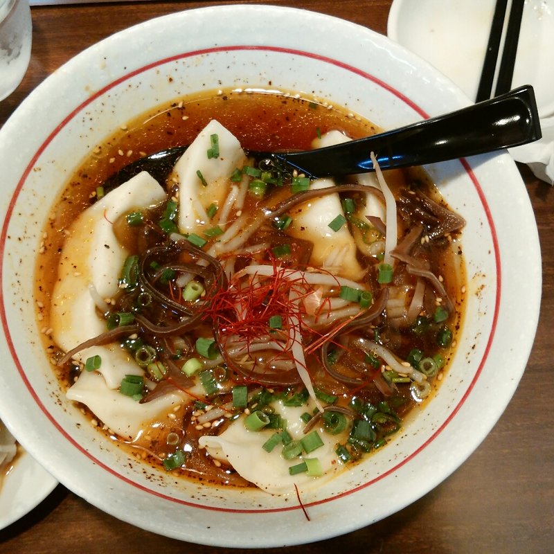 黒スープ餃子（香蘭）(来らっせ 本店 （きらっせ）)