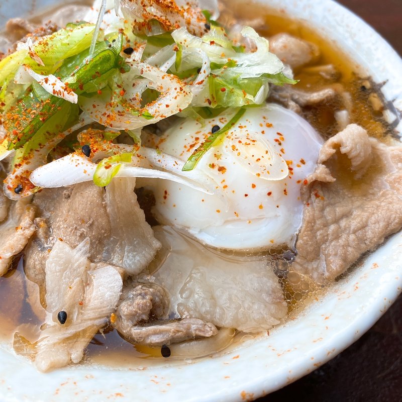 肉そば ＋ 温玉(肉そば・肉うどんの店 南天(なんてん) 本店)